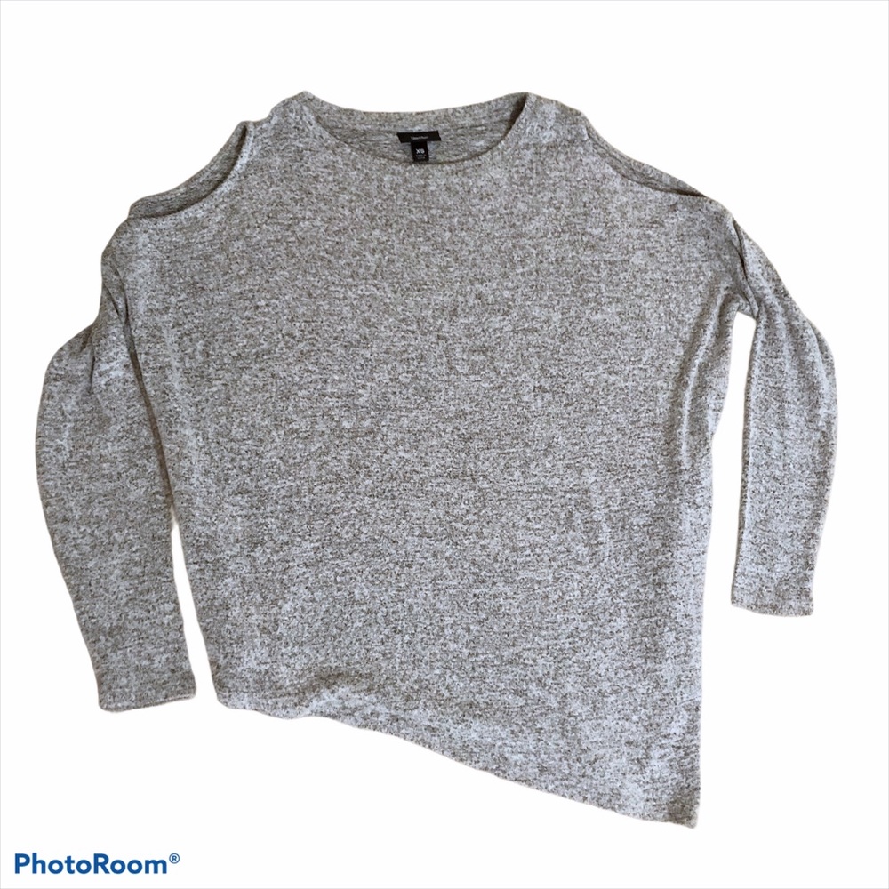 Mossimo Cold Shoulder Asymmetrical Sweater Sz XS/S